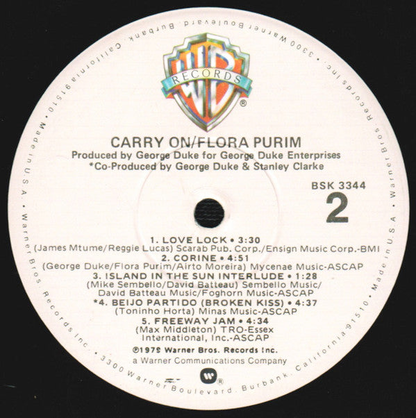 Flora Purim : Carry On (LP, Album, Win)