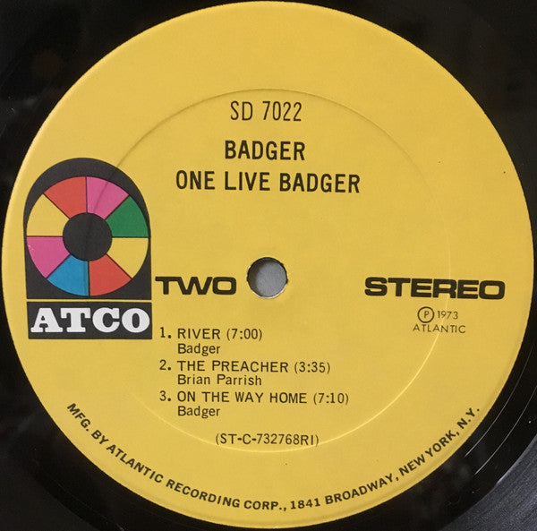 Badger (5) : One Live Badger (LP, Album, PRC)