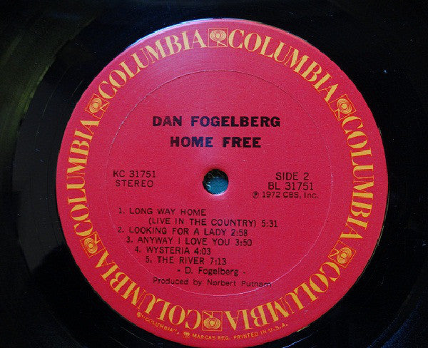 Dan Fogelberg : Home Free (LP, Album, Pit)