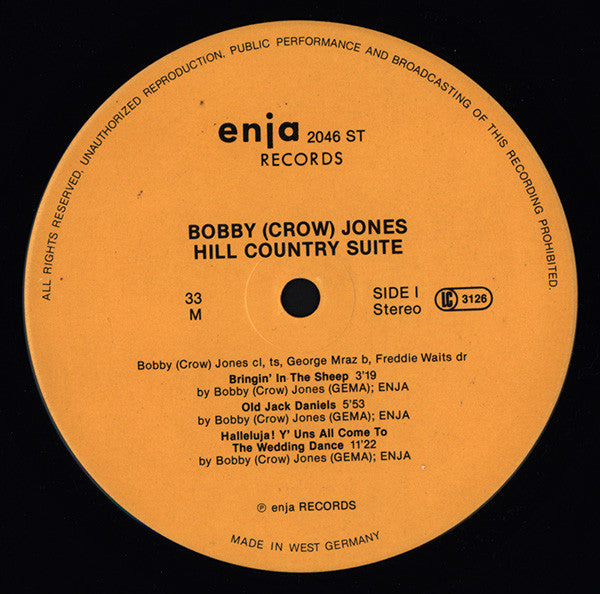 Bobby Jones (2) : Hill Country Suite (LP, Album, RE)