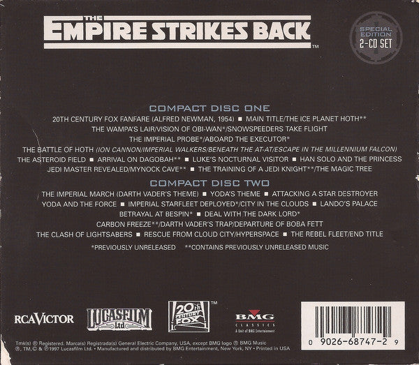 John Williams (4), The London Symphony Orchestra : The Empire Strikes Back (Original Motion Picture Soundtrack Special Edition) (2xCD, Album, Ltd, RE, RM, S/Edition, O-C)