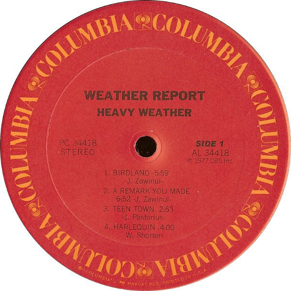 Weather Report : Heavy Weather (LP, Album, Ter)