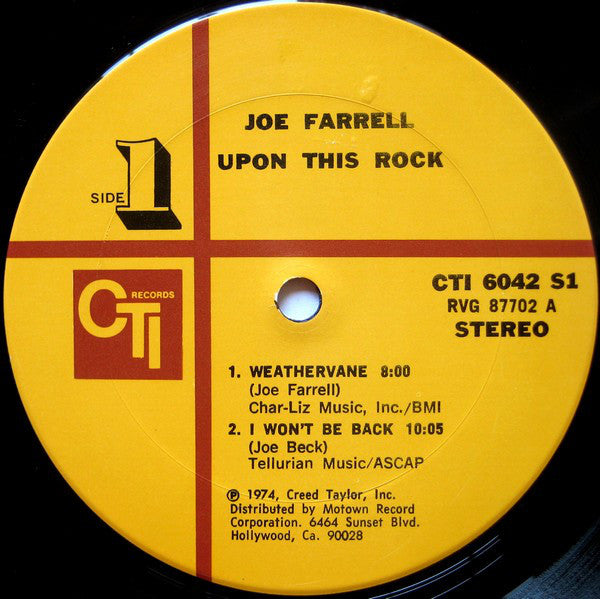 Joe Farrell : Upon This Rock (LP, Album)