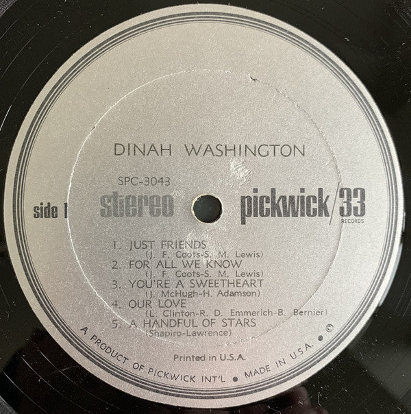 Dinah Washington : Dinah Washington (LP, Comp)