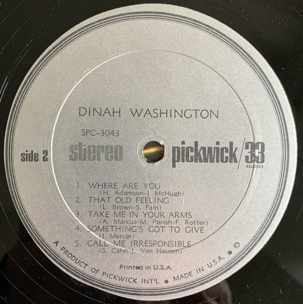 Dinah Washington : Dinah Washington (LP, Comp)