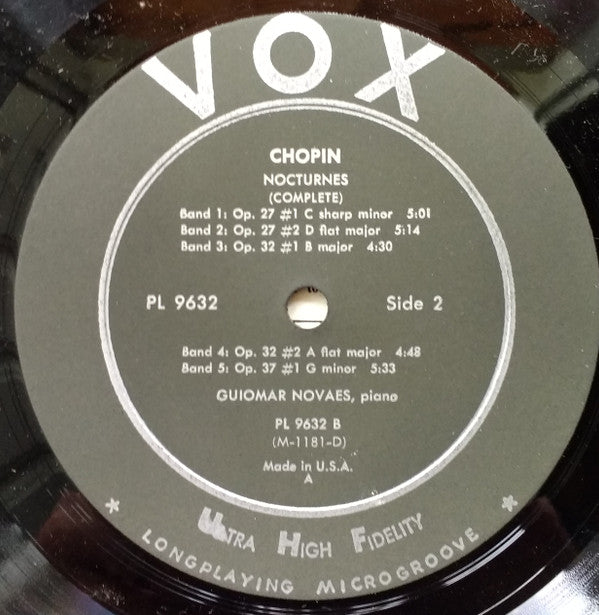 Guiomar Novaes / Frédéric Chopin : Chopin: Nocturnes (Complete) Vol. II (LP, Album, Aut)