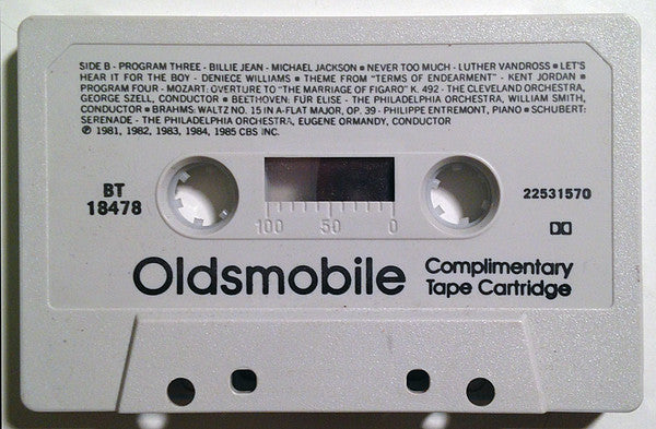 Various : Oldsmobile Complimentary Tape Cartridge (Cass, Comp)