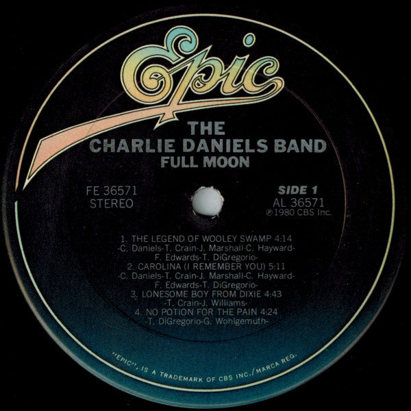 The Charlie Daniels Band : Full Moon (LP, Album)