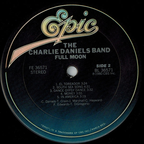 The Charlie Daniels Band : Full Moon (LP, Album)