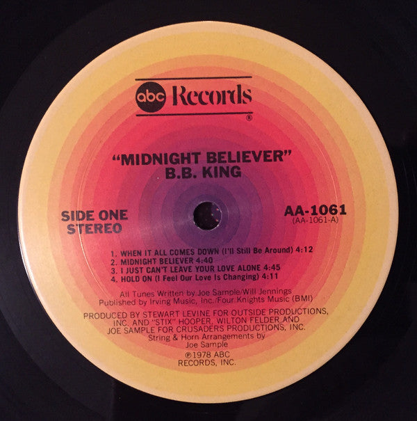 B.B. King : Midnight Believer (LP, Album)