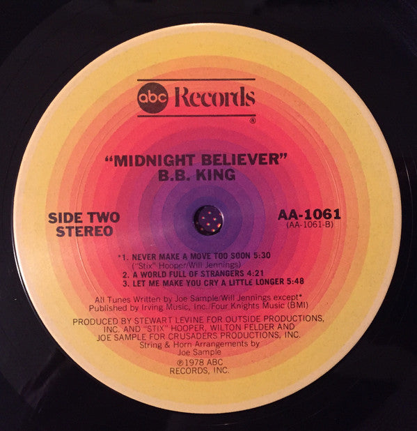 B.B. King : Midnight Believer (LP, Album)