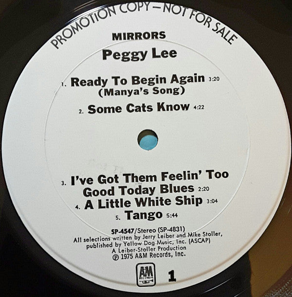 Peggy Lee : Mirrors (LP, Album, Promo, Mon)