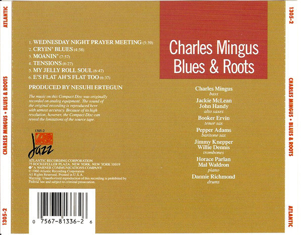 Charles Mingus : Blues & Roots (CD, Album, RE)