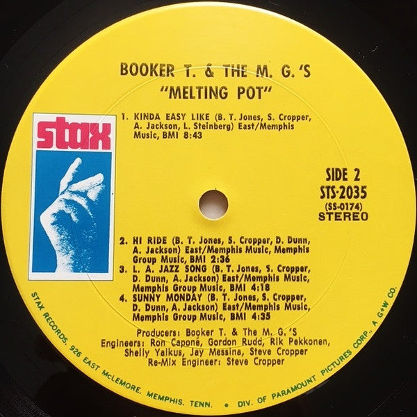 Booker T & The MG's : Melting Pot (LP, Album, Pit)