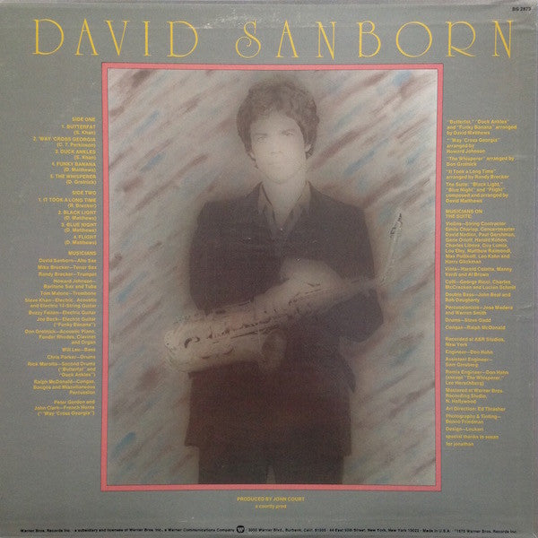 David Sanborn : Taking Off (LP, Album, San)