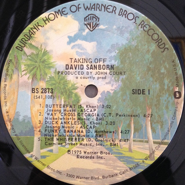 David Sanborn : Taking Off (LP, Album, San)