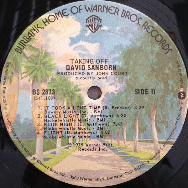 David Sanborn : Taking Off (LP, Album, San)