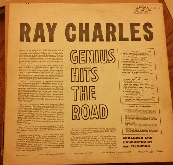 Ray Charles : The Genius Hits The Road (LP, Album, Club)