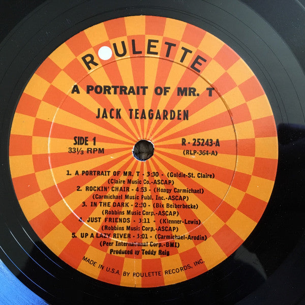 Jack Teagarden : A Portrait Of Mr. T (LP, Album, Mono)