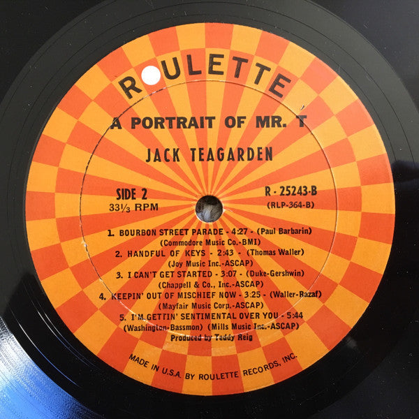 Jack Teagarden : A Portrait Of Mr. T (LP, Album, Mono)