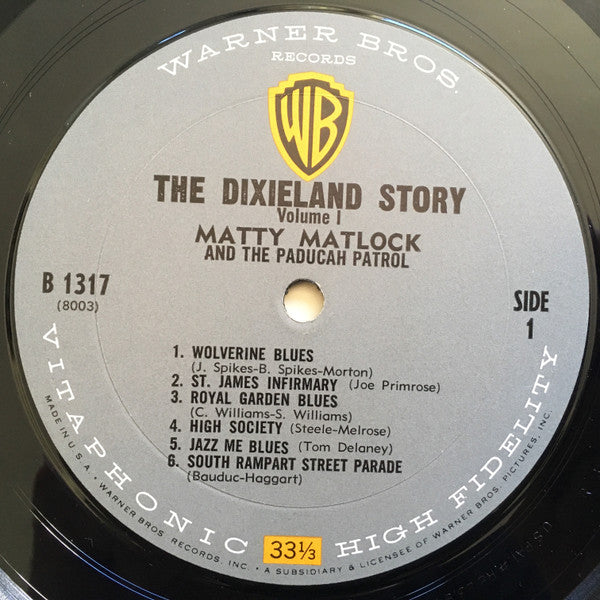 Matty Matlock And The Paducah Patrol : The Dixieland Story, Vol. 1 (LP, Mono)