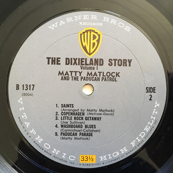 Matty Matlock And The Paducah Patrol : The Dixieland Story, Vol. 1 (LP, Mono)