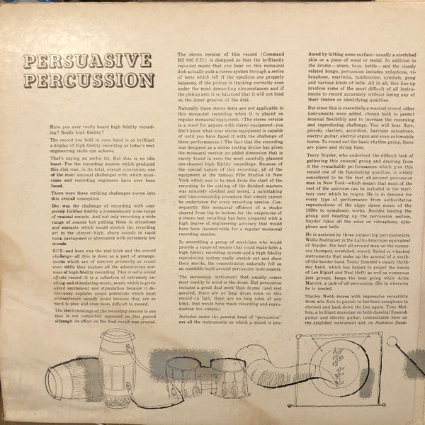 Terry Snyder And The All Stars : Persuasive Percussion (LP, Album, Mono, Gat)