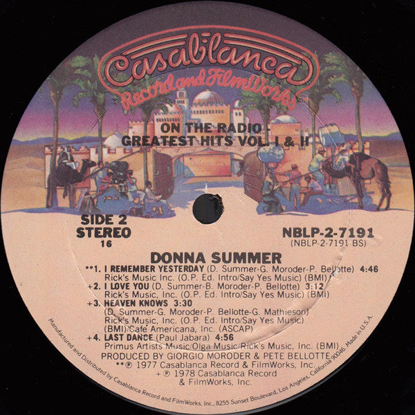 Donna Summer : On The Radio - Greatest Hits Vol. I & II (2xLP, Comp, P/Mixed, 16 )