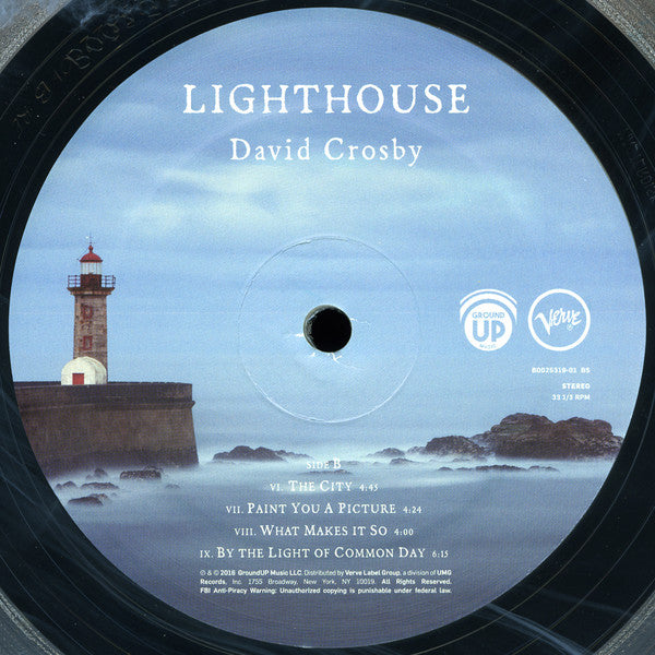 David Crosby : Lighthouse (LP, Album, Tra)