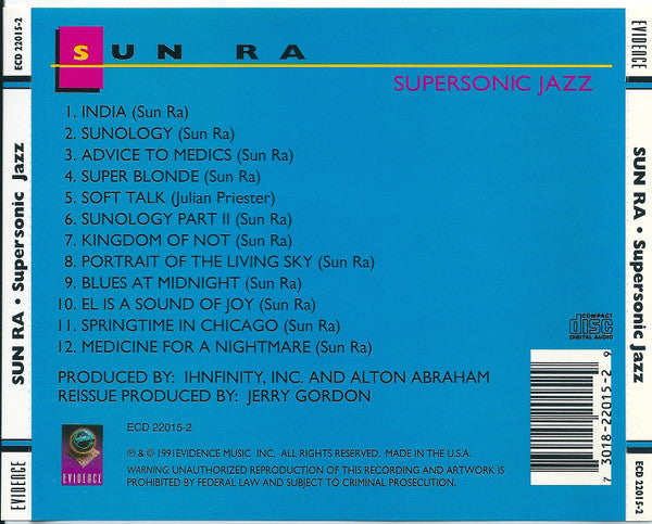 The Sun Ra Arkestra : Super-Sonic Jazz (CD, Album, RE)