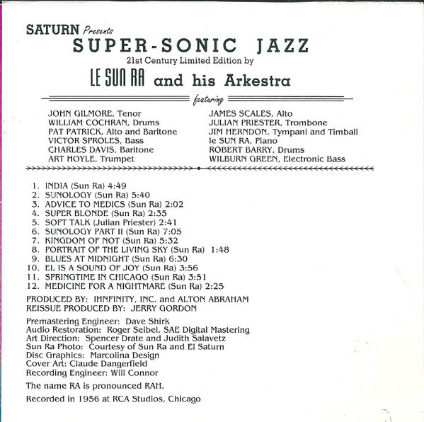 The Sun Ra Arkestra : Super-Sonic Jazz (CD, Album, RE)