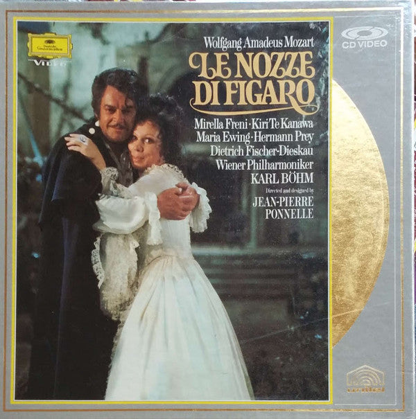 Wolfgang Amadeus Mozart, Mirella Freni, Kiri Te Kanawa, Maria Ewing, Hermann Prey, Dietrich Fischer-Dieskau, Wiener Philharmoniker, Karl Böhm : Le Nozze di Figaro (2xCDV, 12", PAL)