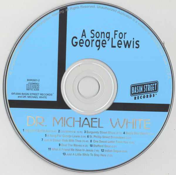 Dr. Michael White : A Song For George Lewis (CD, Album)