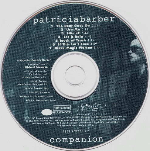 Patricia Barber : Companion (CD, Album, Dig)