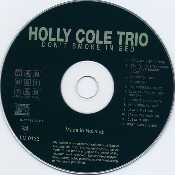 Holly Cole Trio : Don't Smoke In Bed (CD, Album)