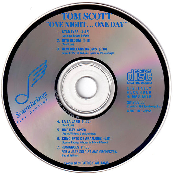 Tom Scott : One Night / One Day (CD, Album)