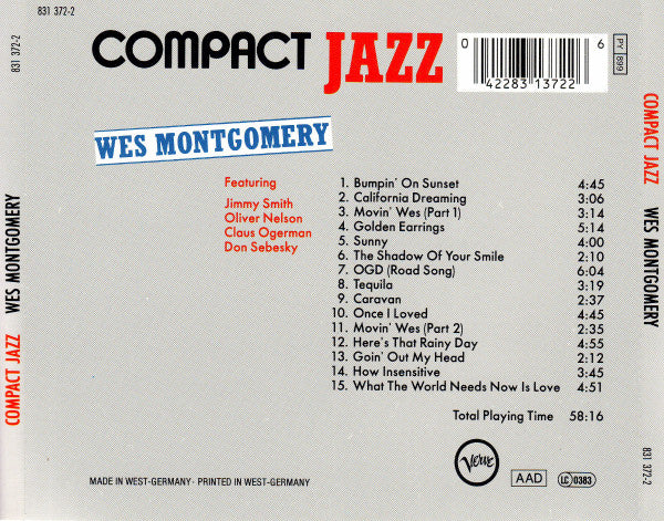 Wes Montgomery : Wes Montgomery (CD, Comp)