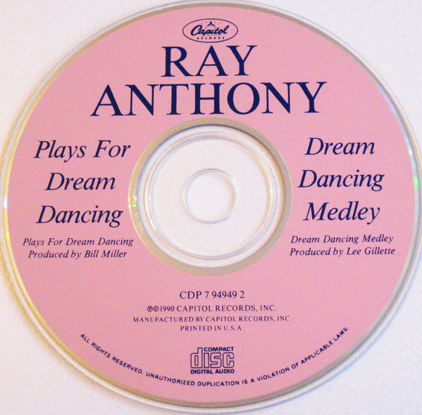 Ray Anthony : Plays For Dream Dancing / Dream Dancing Medley  (CD, Comp, RM)