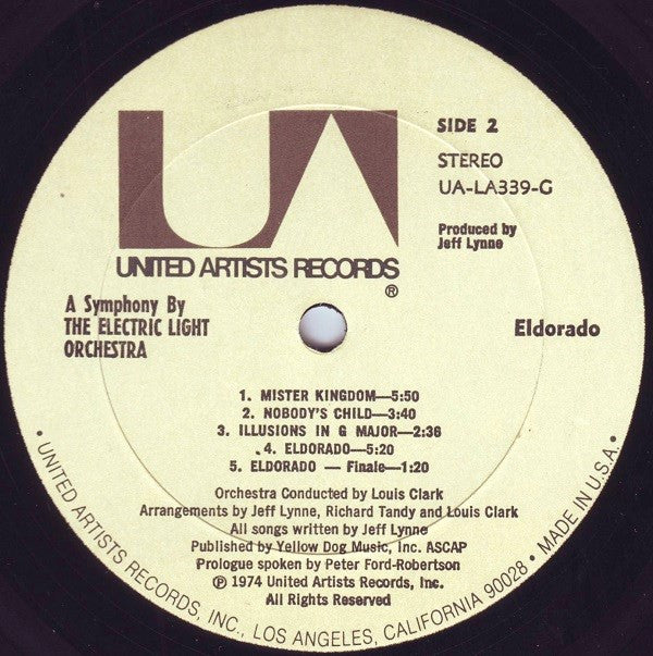 Electric Light Orchestra : Eldorado - A Symphony By The Electric Light Orchestra (LP, Album, All)