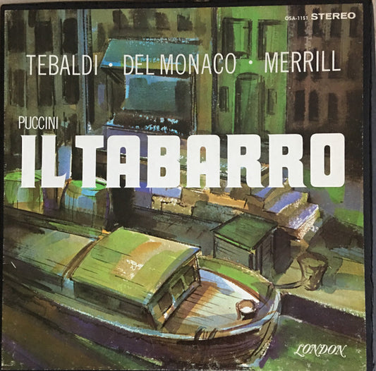 Renata Tebaldi · Mario del Monaco · Robert Merrill, Giacomo Puccini : Il Tabarro (LP, Album, FFR + Box)