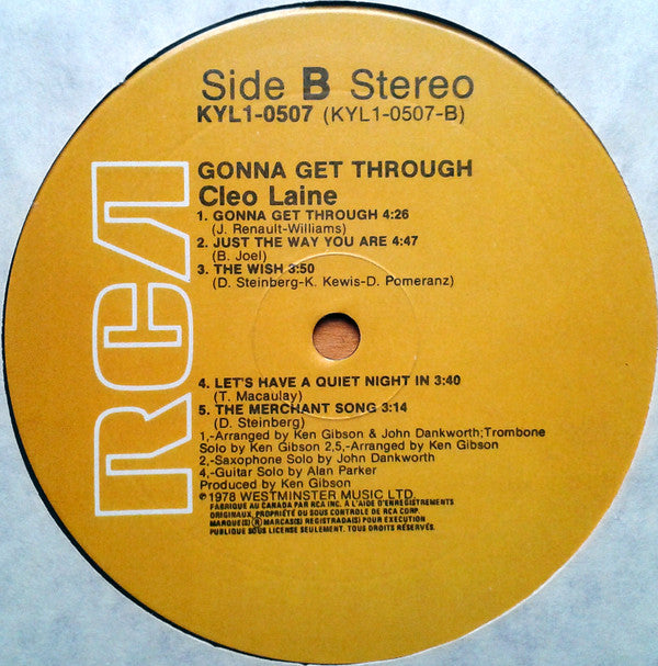 Cleo Laine : Gonna Get Through (LP, Album)