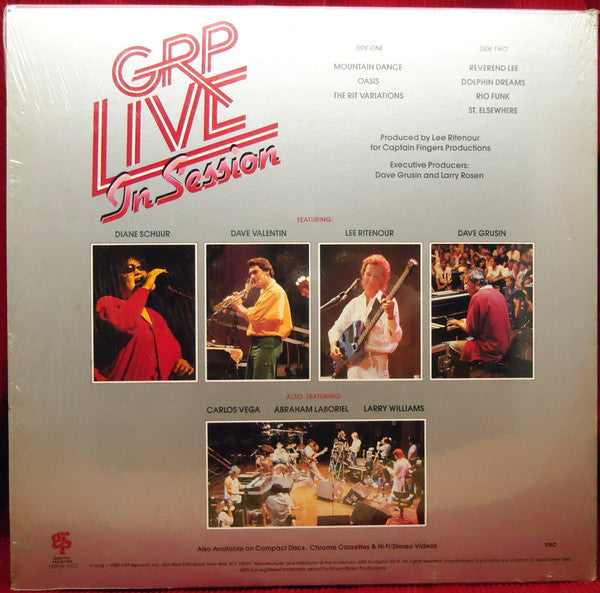 Dave Grusin / Lee Ritenour / Diane Schuur / Dave Valentin : GRP Live In Session (LP, Album, Club)