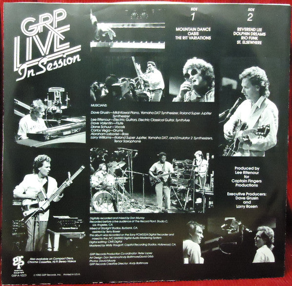 Dave Grusin / Lee Ritenour / Diane Schuur / Dave Valentin : GRP Live In Session (LP, Album, Club)