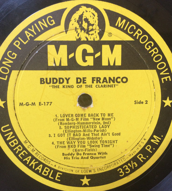 Buddy DeFranco : King Of The Clarinet (10", Album, Dee)