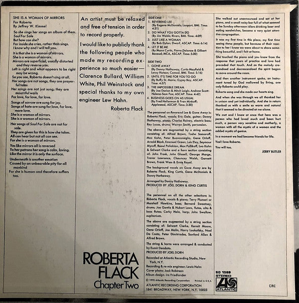 Roberta Flack : Chapter Two (LP, Album, Club, CTH)