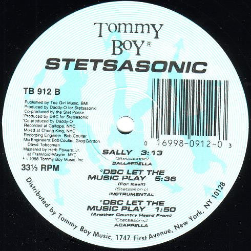 Stetsasonic : Sally / DBC Let The Music Play (12")