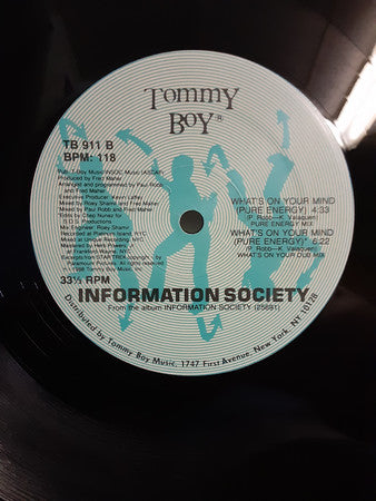 Information Society : What's On Your Mind (Pure Energy) (12", Single)