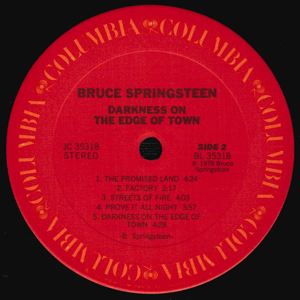 Bruce Springsteen : Darkness On The Edge Of Town (LP, Album, Pit)