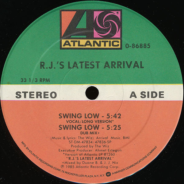 R.J.'s Latest Arrival : Swing Low (12")