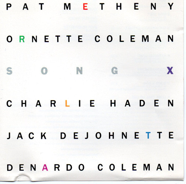 Pat Metheny / Ornette Coleman : Song X (CD, Album)